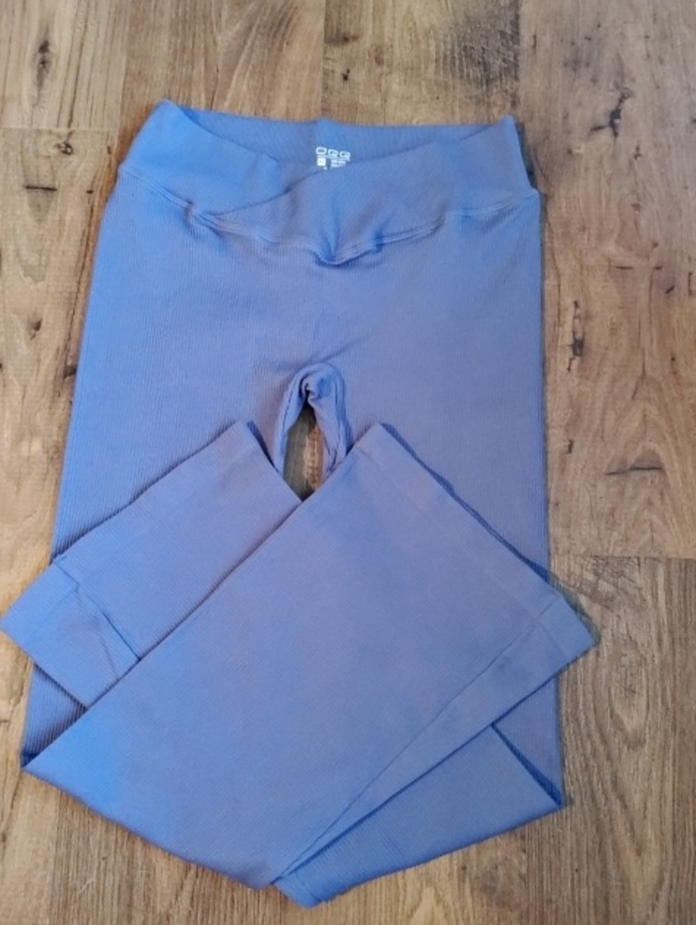 Ribbed Flare Leggings By OQQ Lavender-ish XL